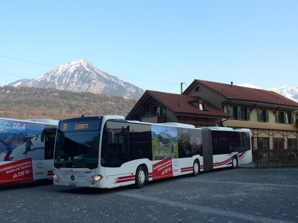 (203'405) - ARAG Ruswil - Nr. 36/LU 173'560 - Mercedes am 30. Mrz 2019 beim Bahnhof Alpnachstad