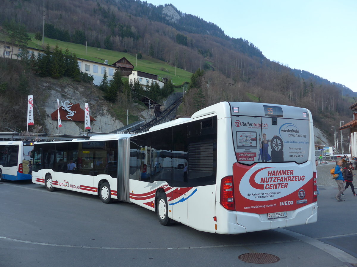 (203'414) - ARAG Ruswil - Nr. 39/LU 15'541 - Mercedes am 30. Mrz 2019 beim Bahnhof Alpnachstad