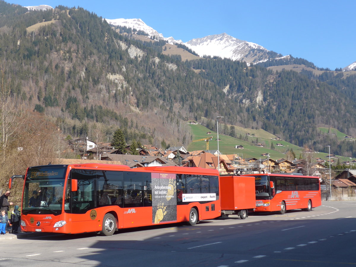 (203'424) - AFA Adelboden - Nr. 28/BE 43'089 - Mercedes am 31. Mrz 2019 beim Bahnhof Frutigen