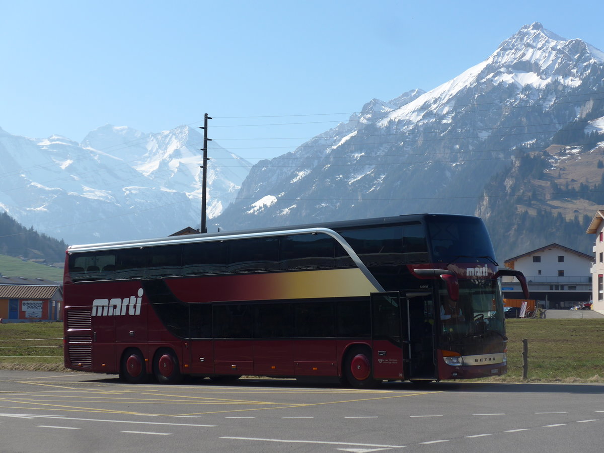 (203'428) - Marti, Kallnach - Nr. 25/BE 572'225 - Setra am 31. Mrz 2019 in Frutigen, Tropenhaus