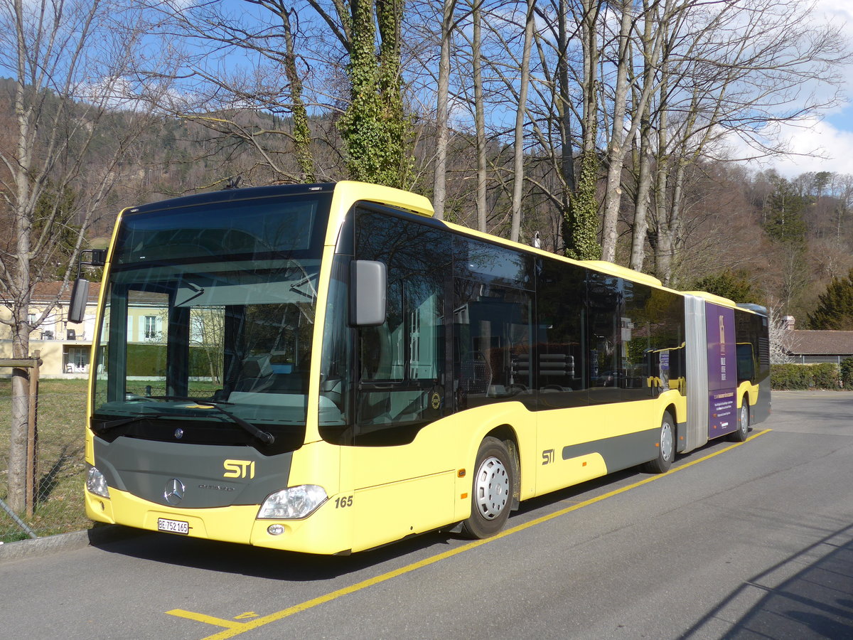 (203'447) - STI Thun - Nr. 165/BE 752'165 - Mercedes am 31. Mrz 2019 bei der Schifflndte Thun