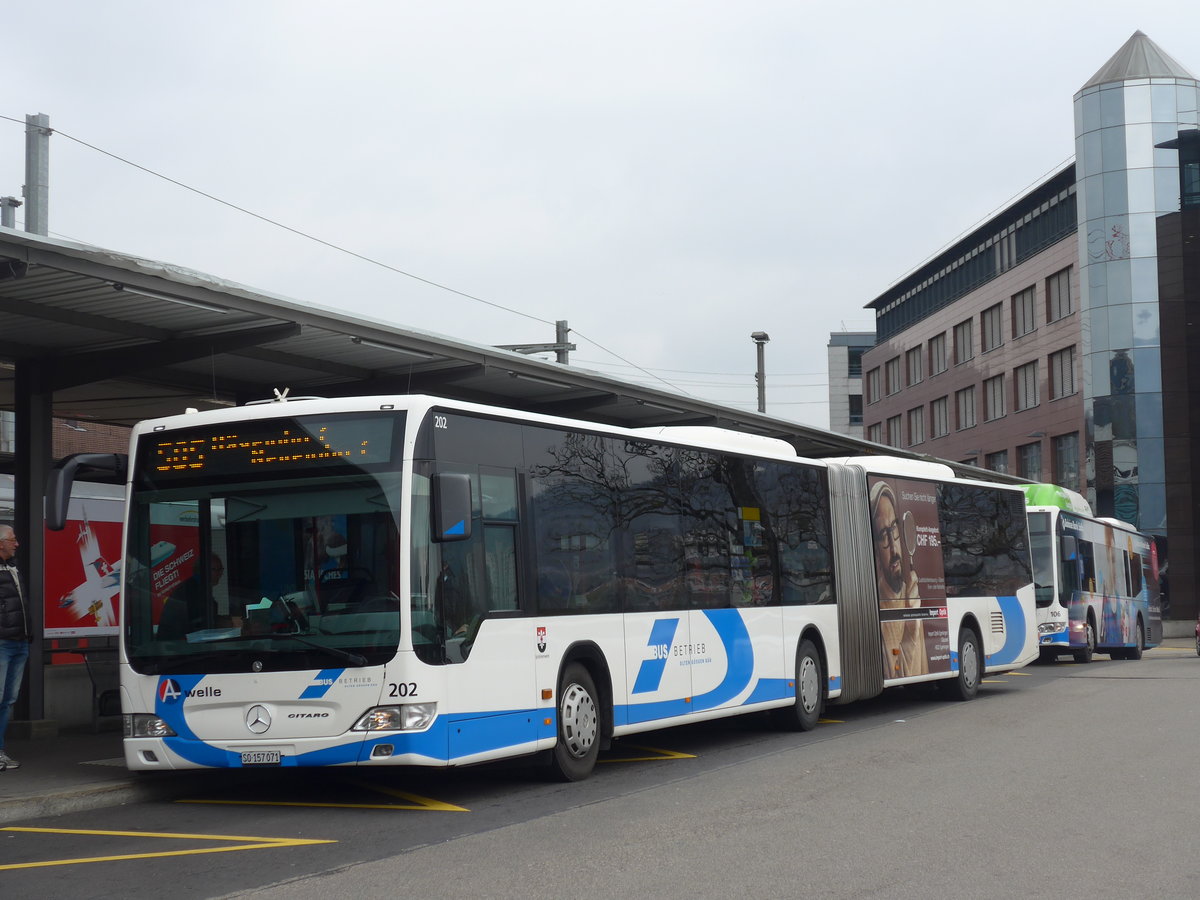 (203'692) - BOGG Wangen b.O. - Nr. 202/SO 157'071 - Mercedes am 14. April 2019 beim Bahnhof Olten