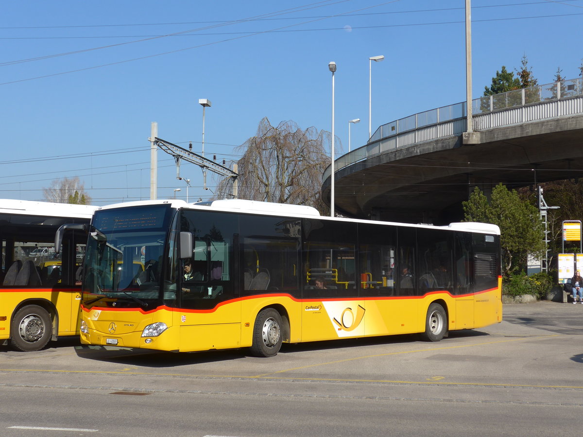 (203'781) - CarPostal Ouest - JU 43'869 - Mercedes am 15. April 2019 beim Bahnhof Porrentruy