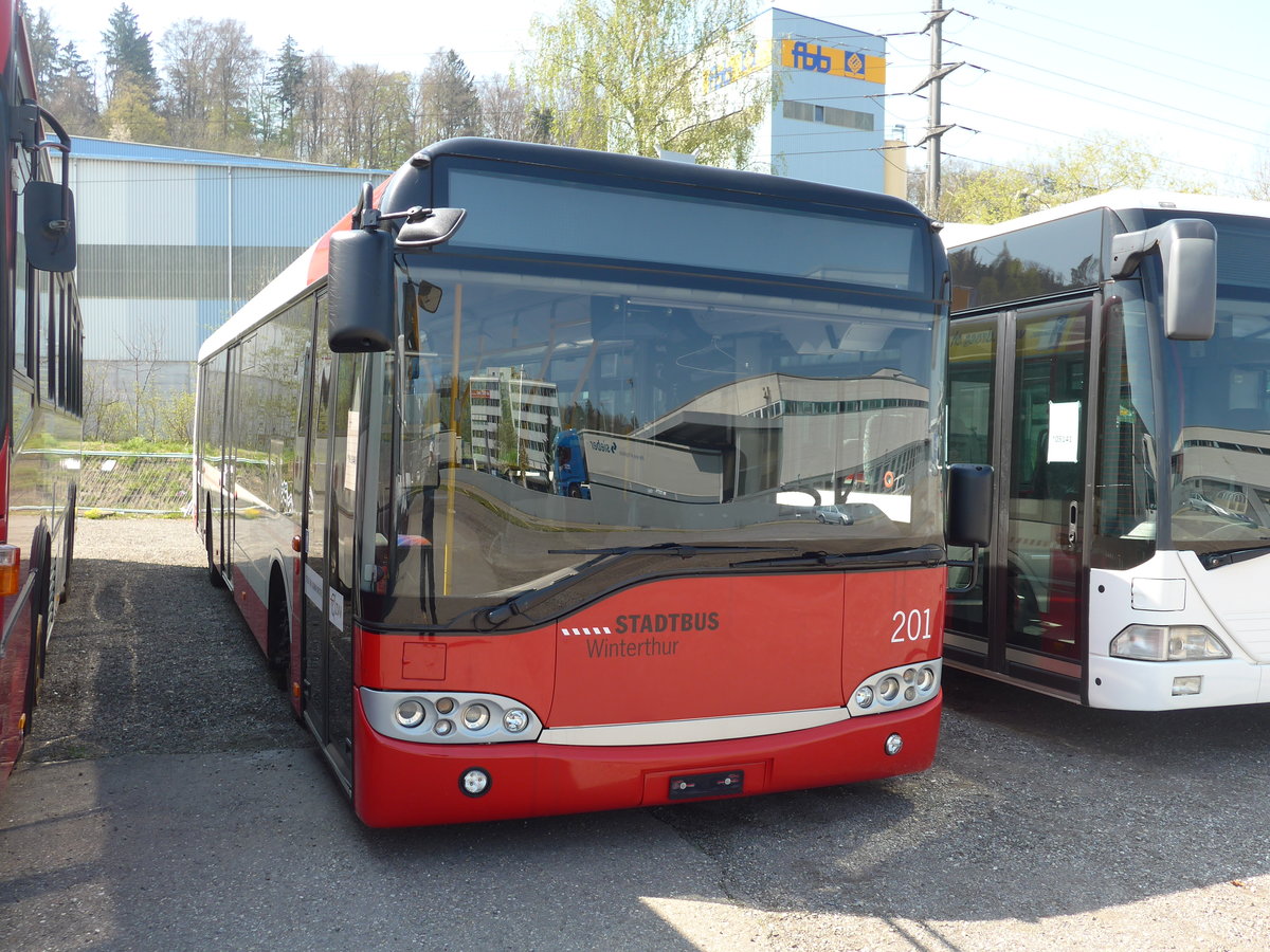 (203'830) - SW Winterthur - Nr. 201 - Solaris am 19. April 2019 in Kloten, EvoBus