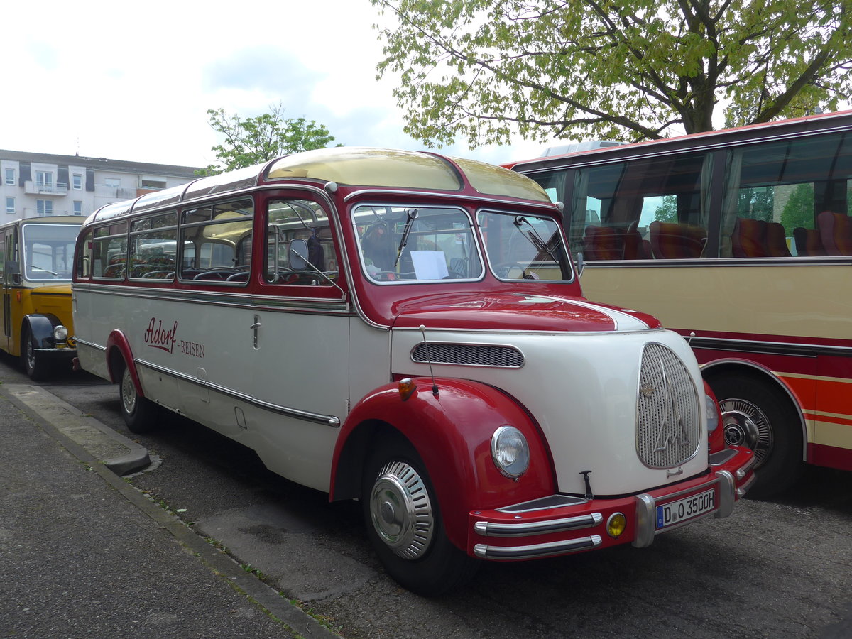 (204'088) - Aus Deutschland: Adorf-Reisen, Dsseldorf - D-O 3500H - Magirus-Deutz am 26. April 2019 in Haguenau, Parkplatz