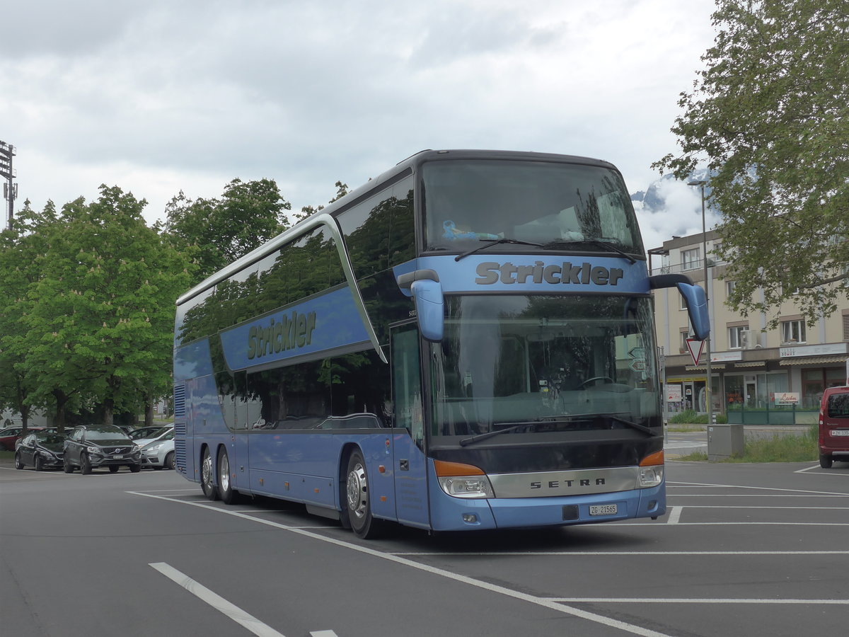 (205'294) - Strickler, Neuheim - ZG 21'565 - Setra am 19. Mai 2019 in Thun, Lachen