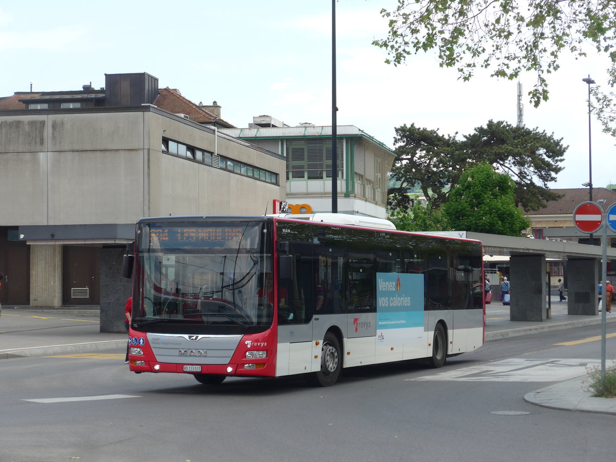 (205'440) - TRAVYS Yverdon - Nr. 116/VD 133'031 - MAN am 25. Mai 2019 beim Bahnhof Yverdon