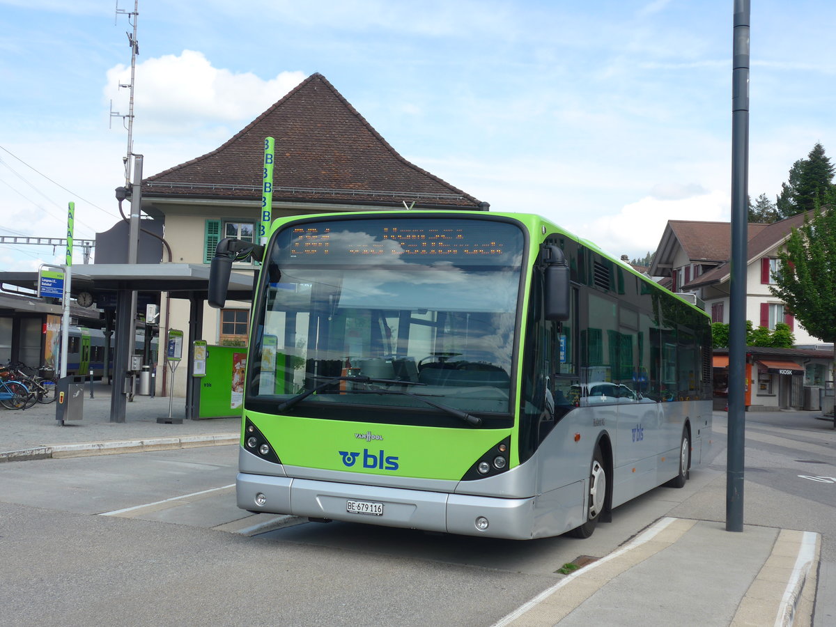 (205'529) - Busland, Burgdorf - Nr. 52/BE 679'116 - Van Hool am 27. Mai 2019 beim Bahnhof Langnau