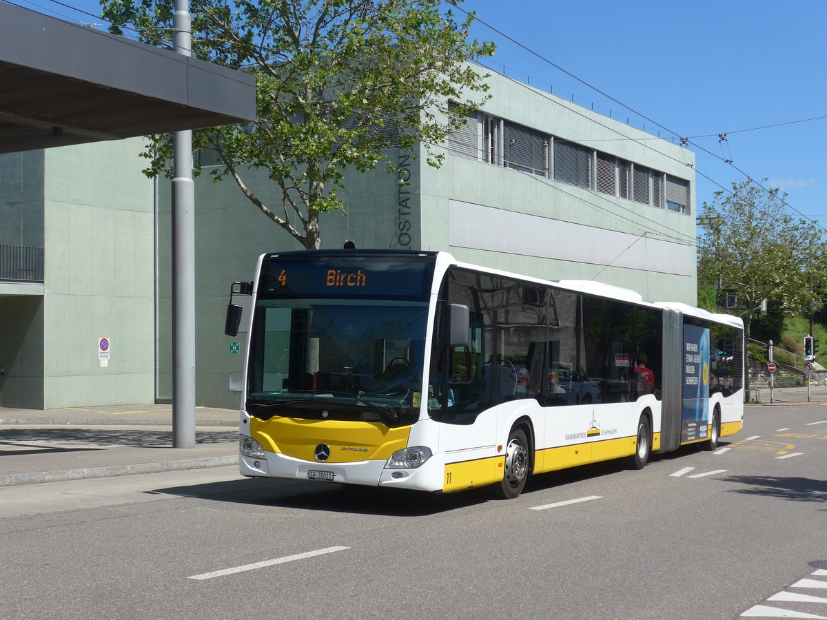 (205'904) - VBSH Schaffhausen - Nr. 11/SH 38'011 - Mercedes am 8. Juni 2019 beim Bahnhof Schaffhausen