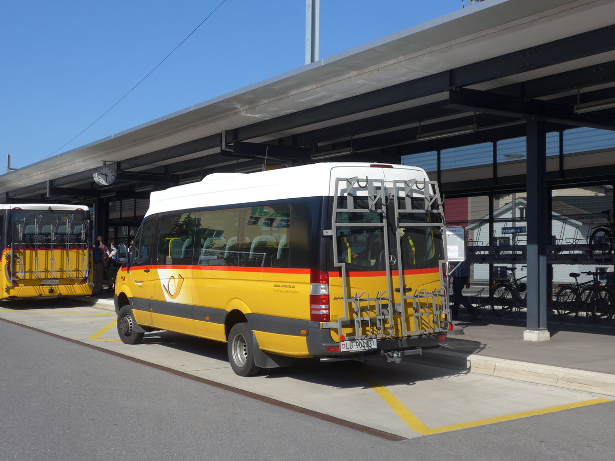 (206'858) - Schnider, Schpfheim - LU 90'403 - Mercedes am 30. Juni 2019 beim Bahnhof Schpfheim