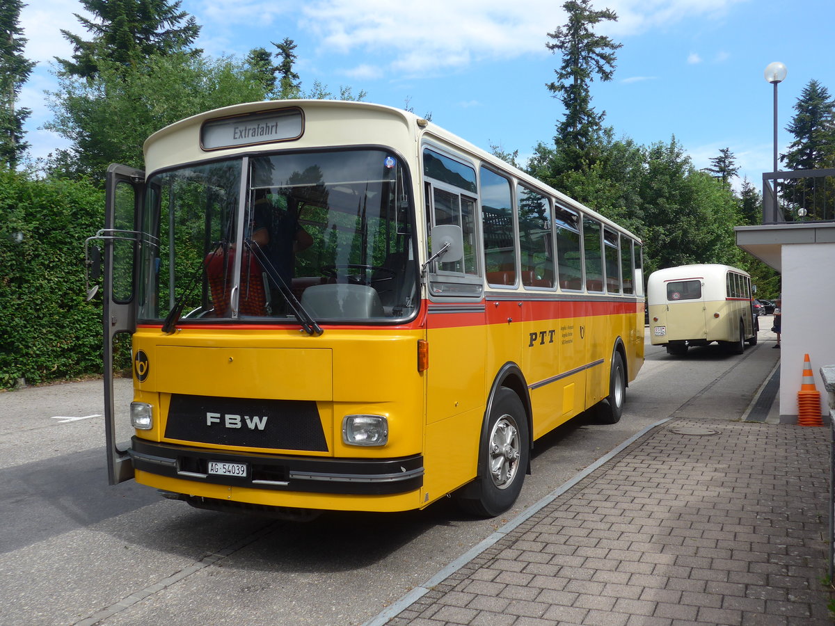 (207'453) - Birchler, Remetschwil - AG 54'039 - FBW/Tscher (ex Gerber, Winkel; ex Eggenberger, Mriken; ex Tanner, Bubendorf; ex P 24'803) am 7. Juli 2019 in Emmenmatt, Moosegg