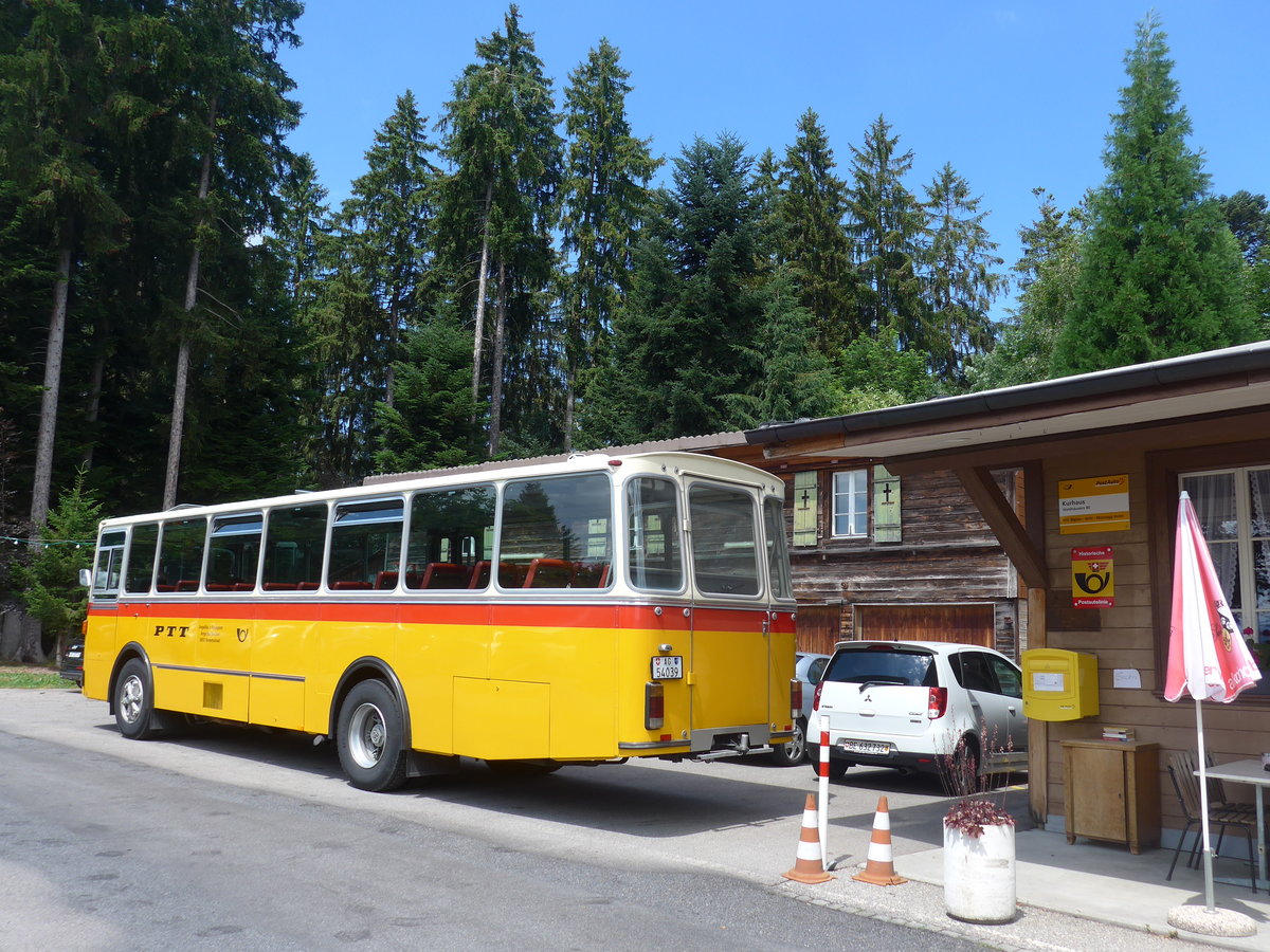 (207'488) - Birchler, Remetschwil - AG 54'039 - FBW/Tscher (ex Gerber, Winkel; ex Eggenberger, Mriken; ex Tanner, Bubendorf; ex P 24'803) am 7. Juli 2019 in Waldhusern, Kurhaus