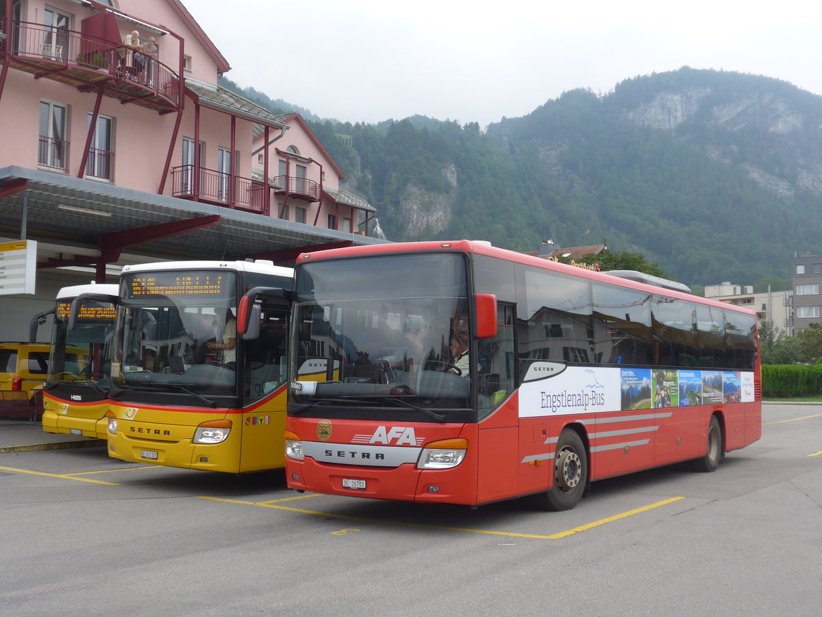 (207'648) - AFA Adelboden - Nr. 24/BE 26'701 - Setra am 9. Juli 2019 in Meiringen, Postautostation (Einsatz PostAuto fr Engstlenalp-Bus)