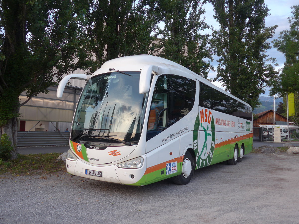 (207'956) - Aus Deutschland: Gimmler, Wetzlar - Nr. 502/LDK-WV 502 - Scania/Irizar am 17. Juli 2019 in Thun, Lachenwiese