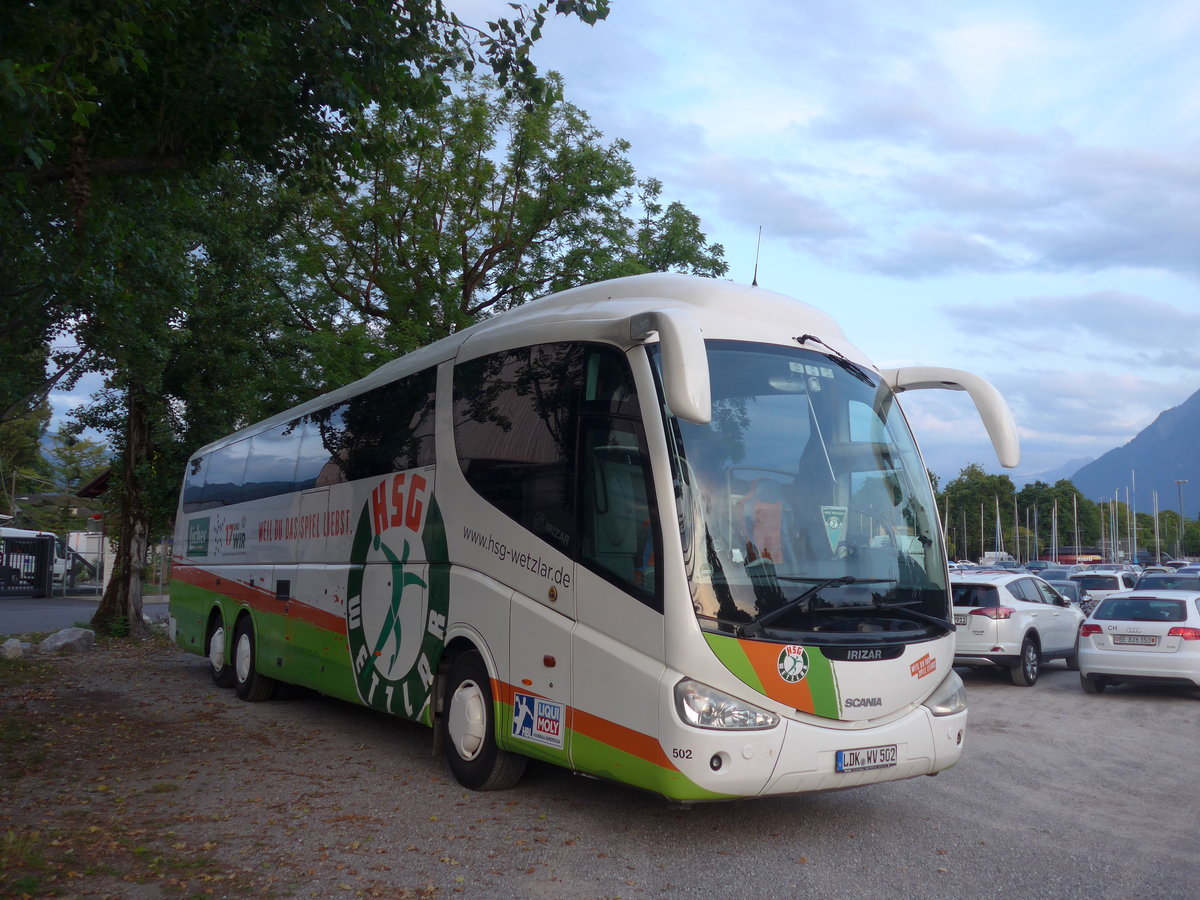 (207'958) - Aus Deutschland: Gimmler, Wetzlar - Nr. 502/LDK-WV 502 - Scania/Irizar am 17. Juli 2019 in Thun, Lachenwiese