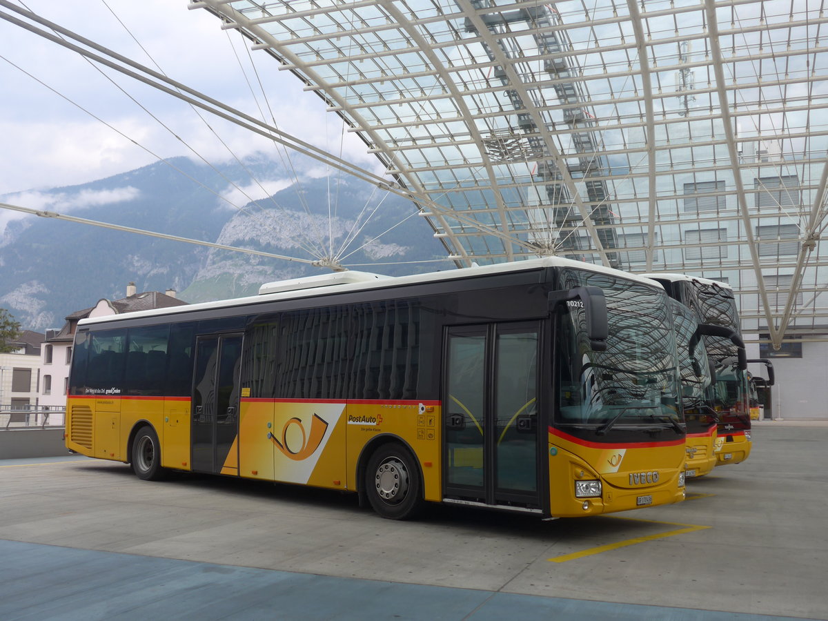 (208'004) - PostAuto Graubnden - GR 170'436 - Iveco am 21. Juli 2019 in Chur, Postautostation