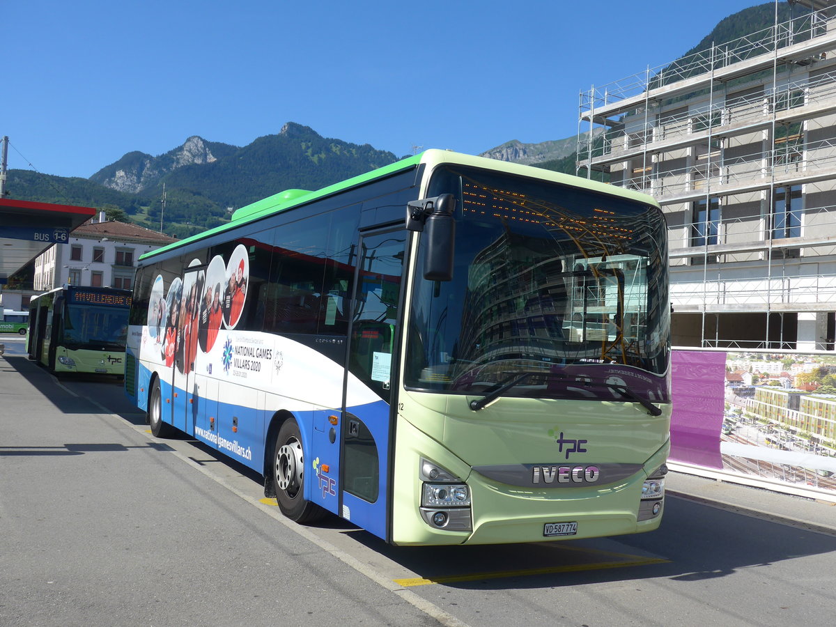 (208'484) - TPC Aigle - Nr. 12/VD 587'774 - Iveco am 4. August 2019 beim Bahnhof Aigle