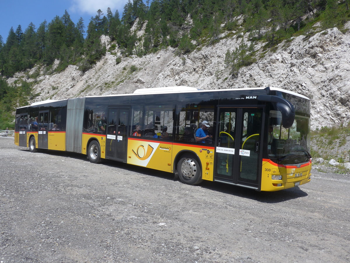 (208'532) - PostAuto Zrich - Nr. 308/ZH 780'689 - MAN am 5. August 2019 in Les Diablerets, Col du Pillon