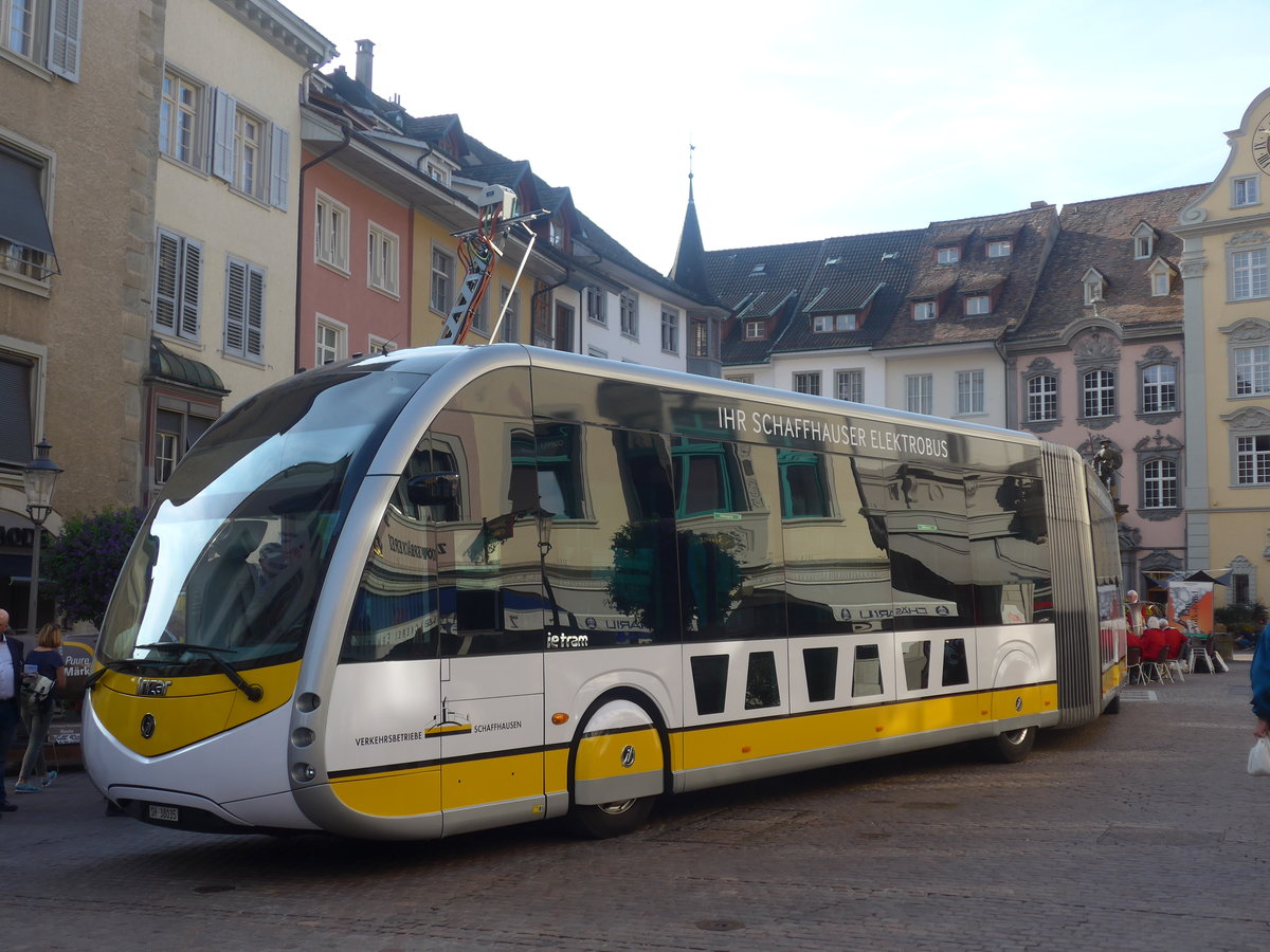 (209'541) - VBSH Schaffhausen - Nr. 35/SH 38'035 - Irizar (Probefahrzeug) am 14. September 2019 in Schaffhausen, Fronwagplatz