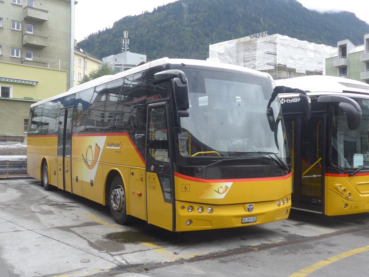 (210'022) - CarPostal Ouest - VD 259'192 - Temsa (ex TpM, Mesocco Nr. 18; ex AutoPostale Ticino) am 6. Oktober 2019 in Chur, Postgarage