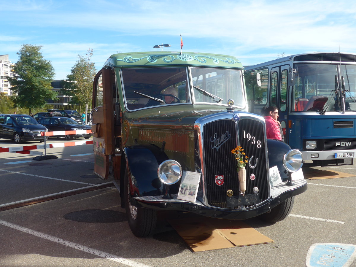 (210'156) - Lorenz, Lyssach - Saurer/Saurer (ex Geiger, Adelboden Nr. 8; ex P 1997) am 12. Oktober 2019 in Bern, Westside