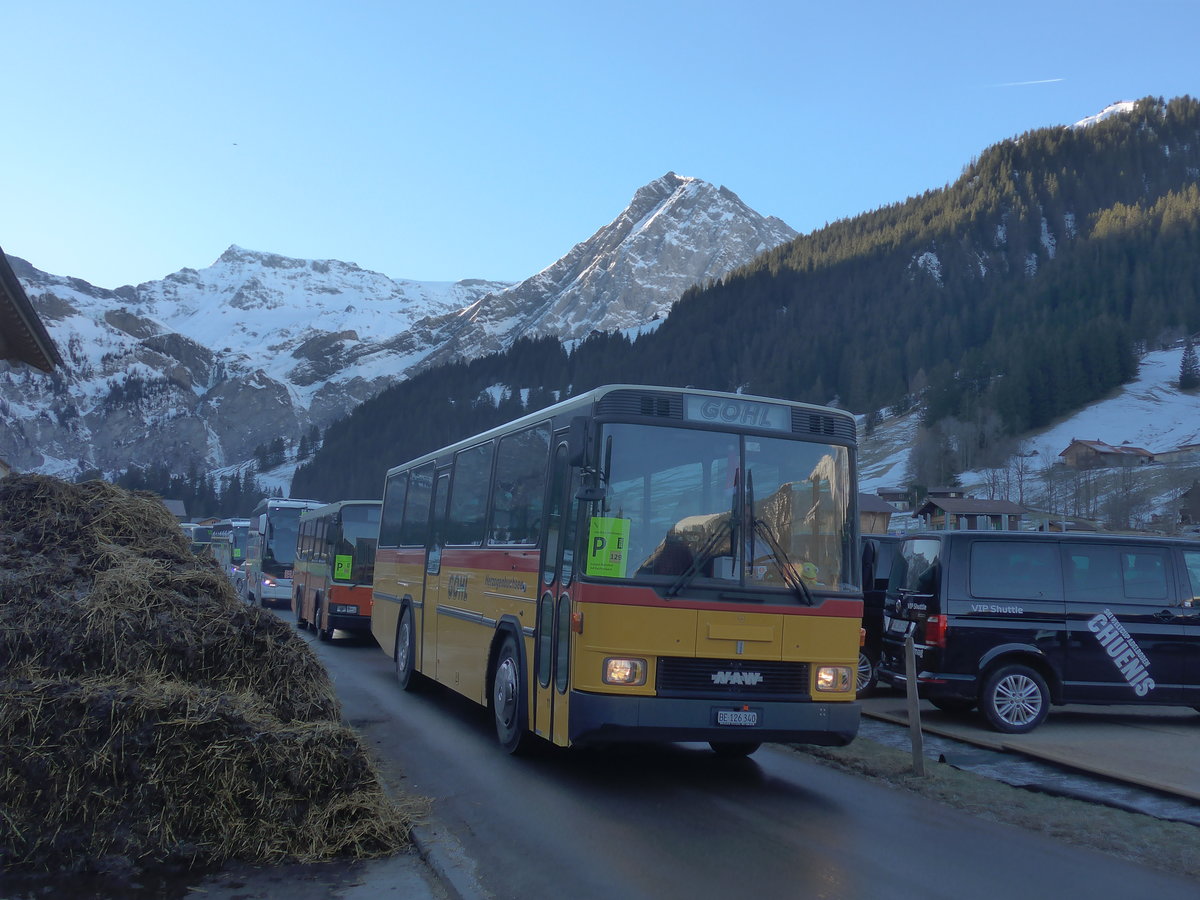 (213'527) - Gohl, Herzogenbuchsee - Nr. 11/BE 126'340 - NAW/Hess (ex Flury, Balm; ex Steiner, Altbron Nr. 11) am 11. Januar 2020 in Adelboden, Weltcup