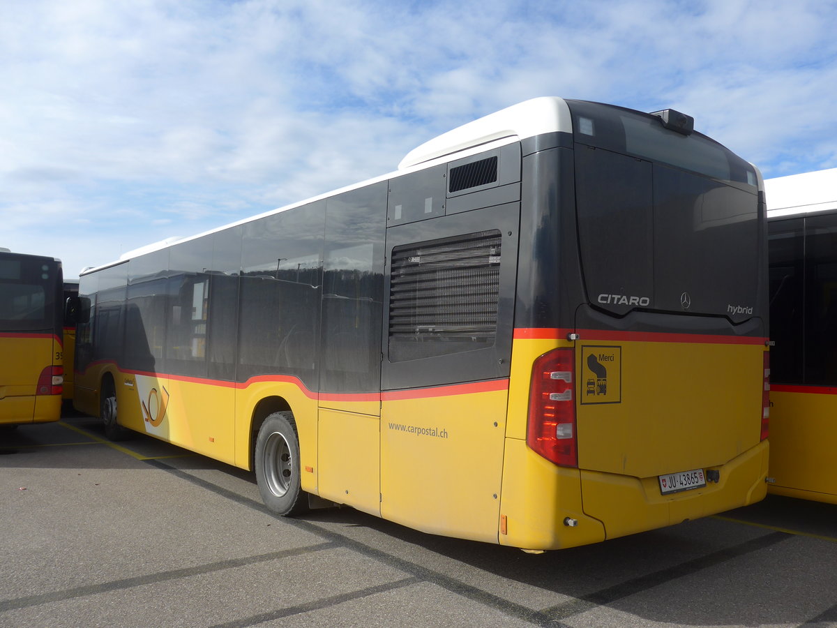 (214'300) - CarPostal Ouest - JU 43'865 - Mercedes am 16. Februar 2020 in Develier, Parkplatz