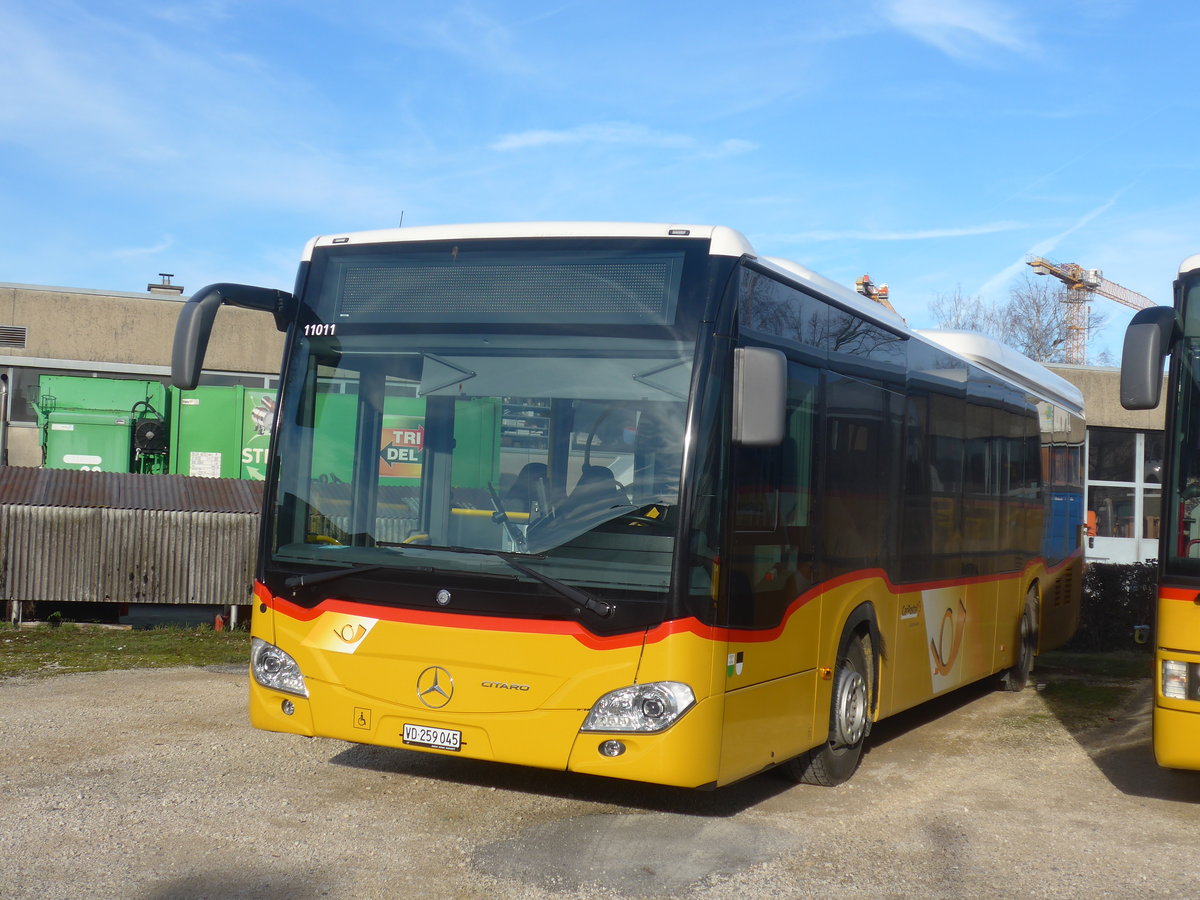 (214'361) - CarPostal Ouest - VD 259'045 - Mercedes am 16. Februar 2020 in Yverdon, Garage