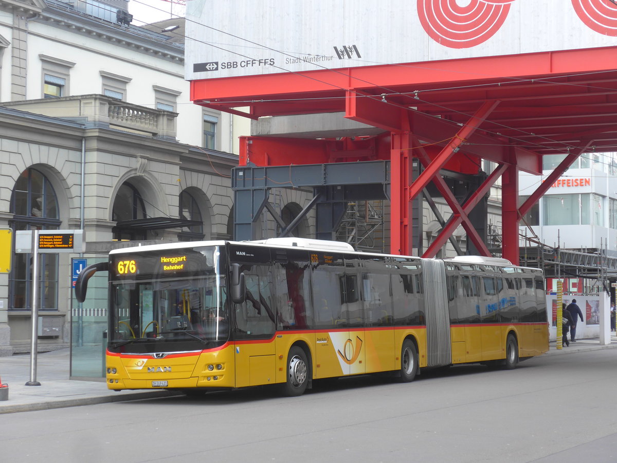 (214'449) - Moser, Flaach - Nr. 360/ZH 249'431 - MAN am 18. Februar 2020 beim Hauptbahnhof Winterthur