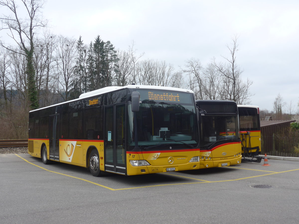 (215'378) - Steiner, Ortschwaben - Nr. 17/BE 16'761 - Mercedes am 22. Mrz 2020 in Laupen, Postgarage