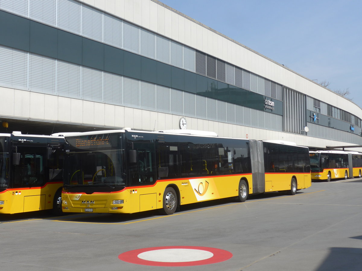 (215'578) - PostAuto Bern - Nr. 666/BE 615'371 - MAN am 27. Mrz 2020 in Bern, Postautostation