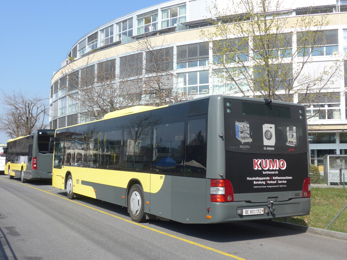 (215'638) - STI Thun - Nr. 152/BE 801'152 - MAN am 28. Mrz 2020 bei der Schifflndte Thun