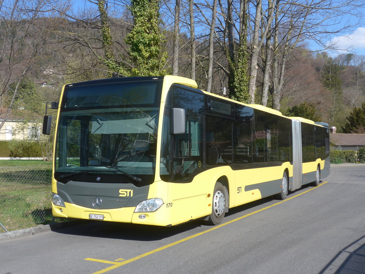 (215'936) - STI Thun - Nr. 170/BE 752'170 - Mercedes am 7. April 2020 bei der Schifflndte Thun