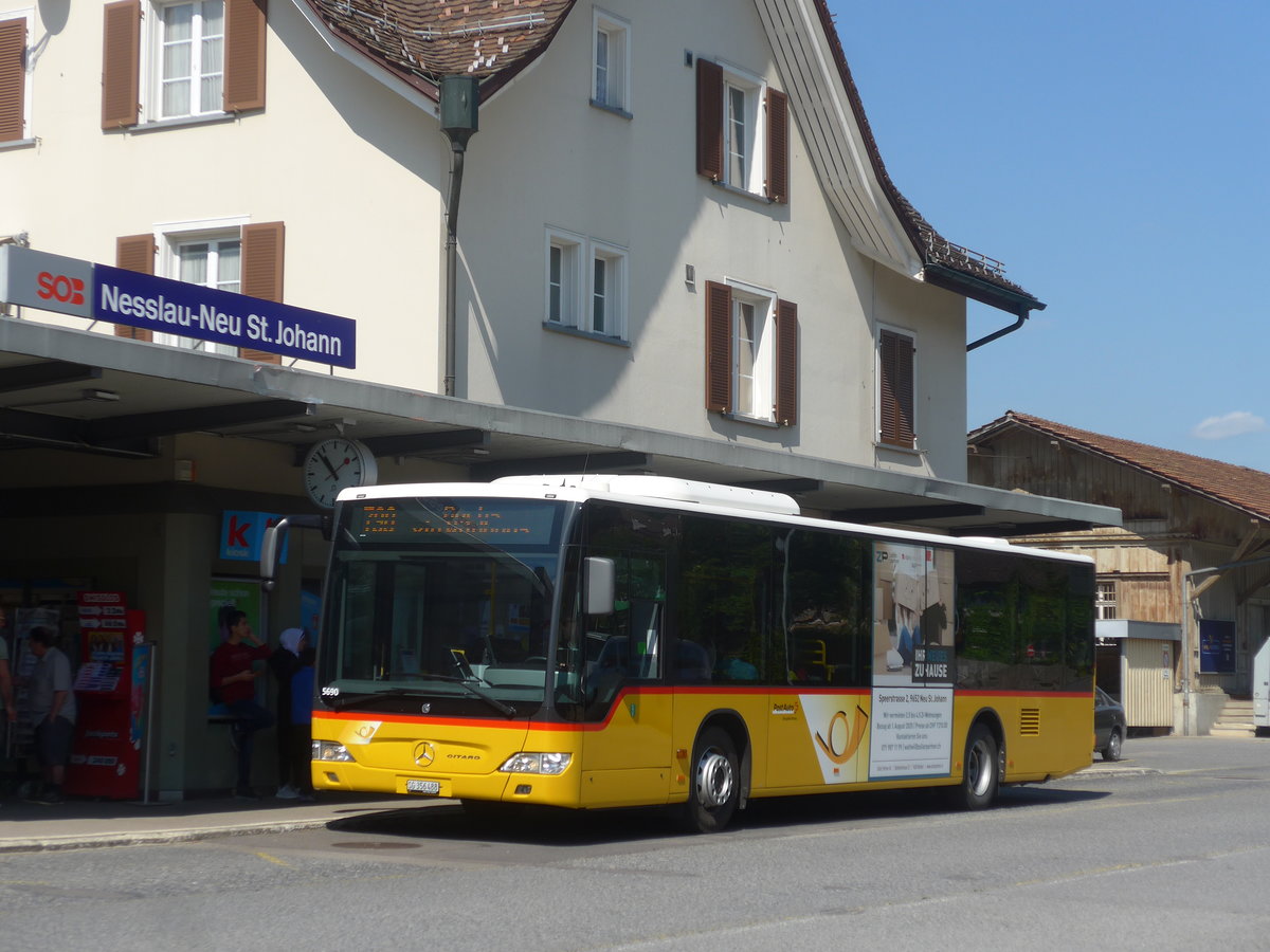 (216'806) - PostAuto Ostschweiz - SG 356'488 - Mercedes (ex Schmidt, Oberbren) am 9. Mai 2020 beim Bahnhof Nesslau-Neu St. Johann