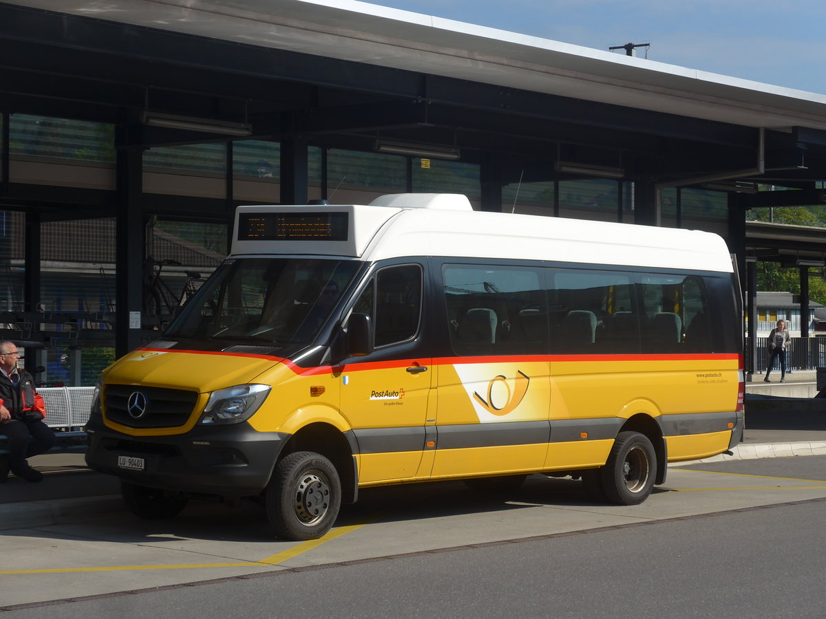 (217'041) - Schnider, Schpfheim - LU 90'403 - Mercedes am 17. Mai 2020 beim Bahnhof Schpfheim