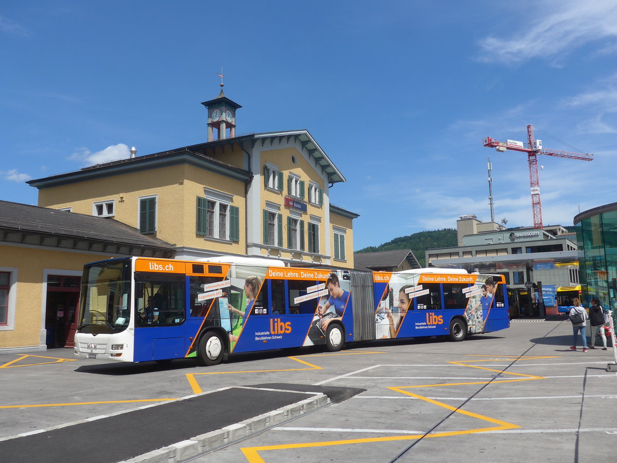 (217'402) - RVBW Wettingen - Nr. 155/AG 7062 - MAN am 30. Mai 2020 beim Bahnhof Baden