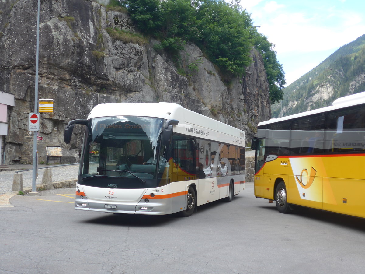 (218'132) - AAGU Altdorf - Nr. 12/UR 9315 - Hess am 21. Juni 2020 beim Bahnhof Gschenen