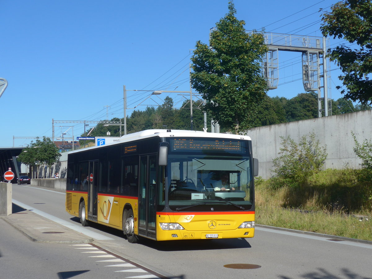 (218'700) - PostAuto Bern - Nr. 531/BE 555'831 - Mercedes am 12. Juli 2020 beim Bahnhof Bern Brnnen Westside