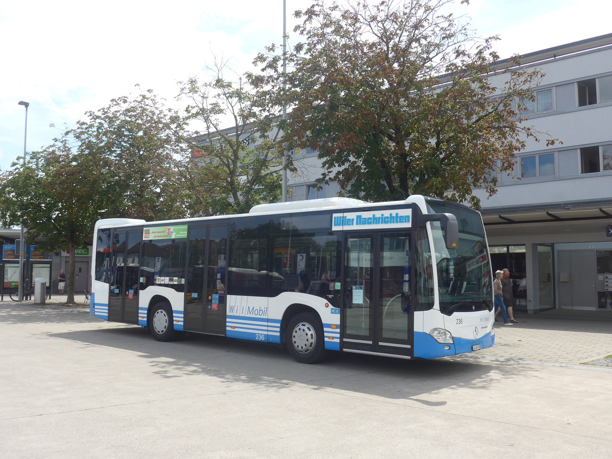 (219'112) - WilMobil, Wil - Nr. 236/SG 439'128 - Mercedes am 26. Juli 2020 beim Bahnhof Wil