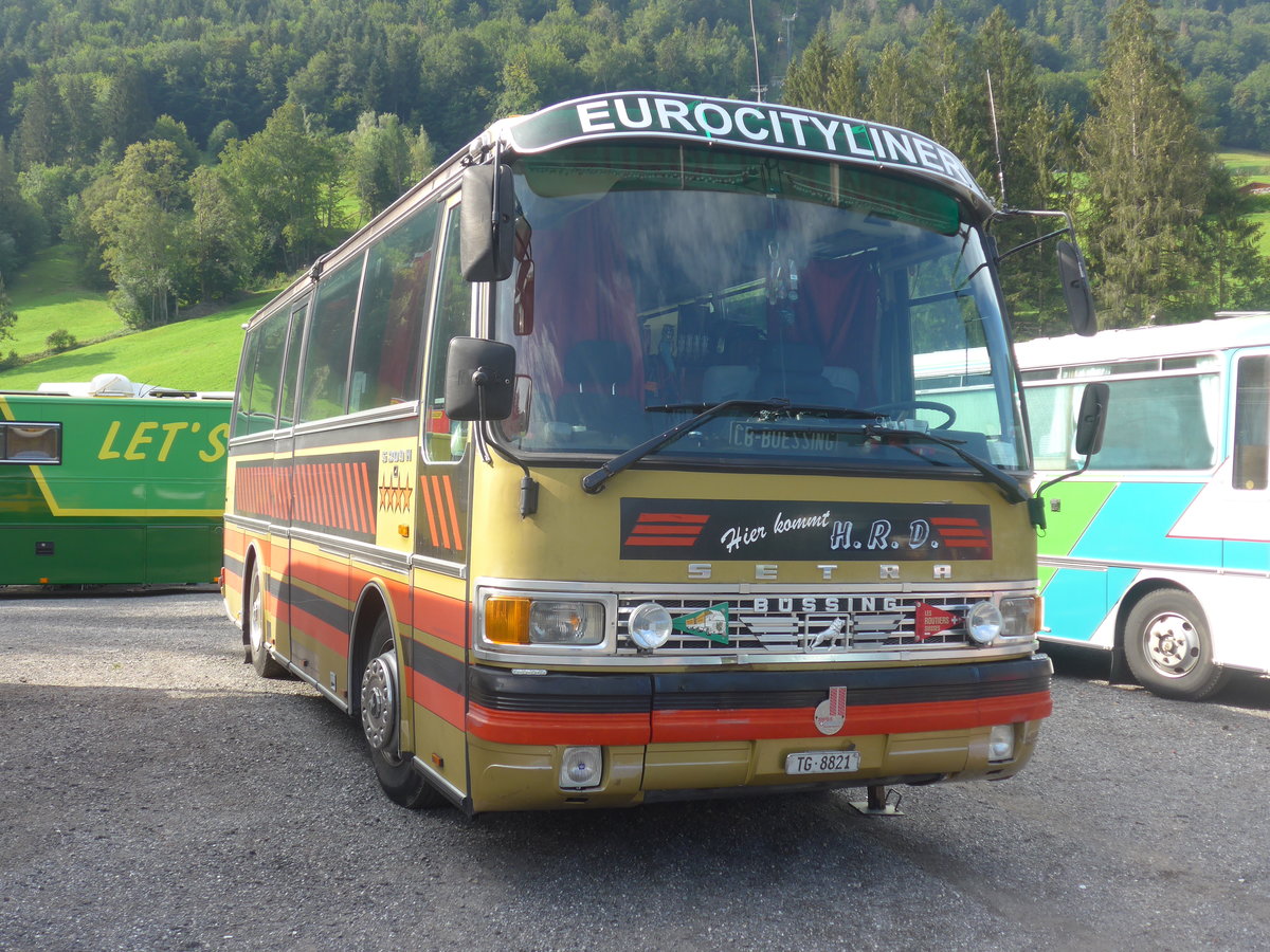 (219'709) - Dasen, Bischofszell - TG 8821 - Setra (ex Reichlin, Goldau) am 16. August 2020 in Grsch, Bergbahnen