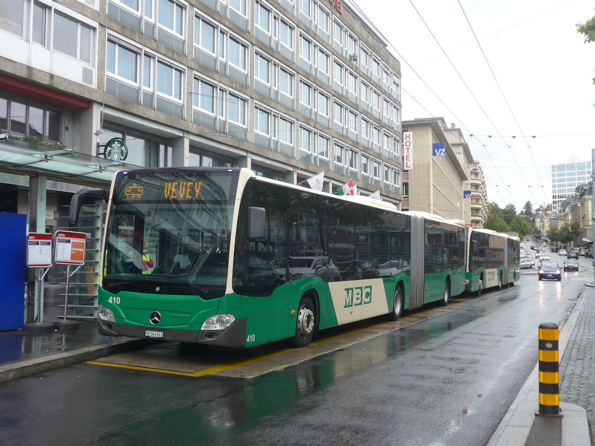 (220'274) - MBC Morges - Nr. 410/VD 364'943 - Mercedes am 30. August 2020 beim Bahnhof Lausanne