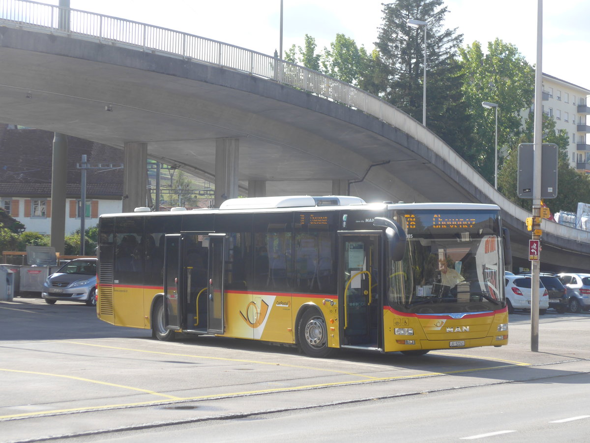 (220'350) - CarPostal Ouest - JU 52'241 - MAN (ex Nr. 60) am 31. August 2020 beim Bahnhof Porrentruy