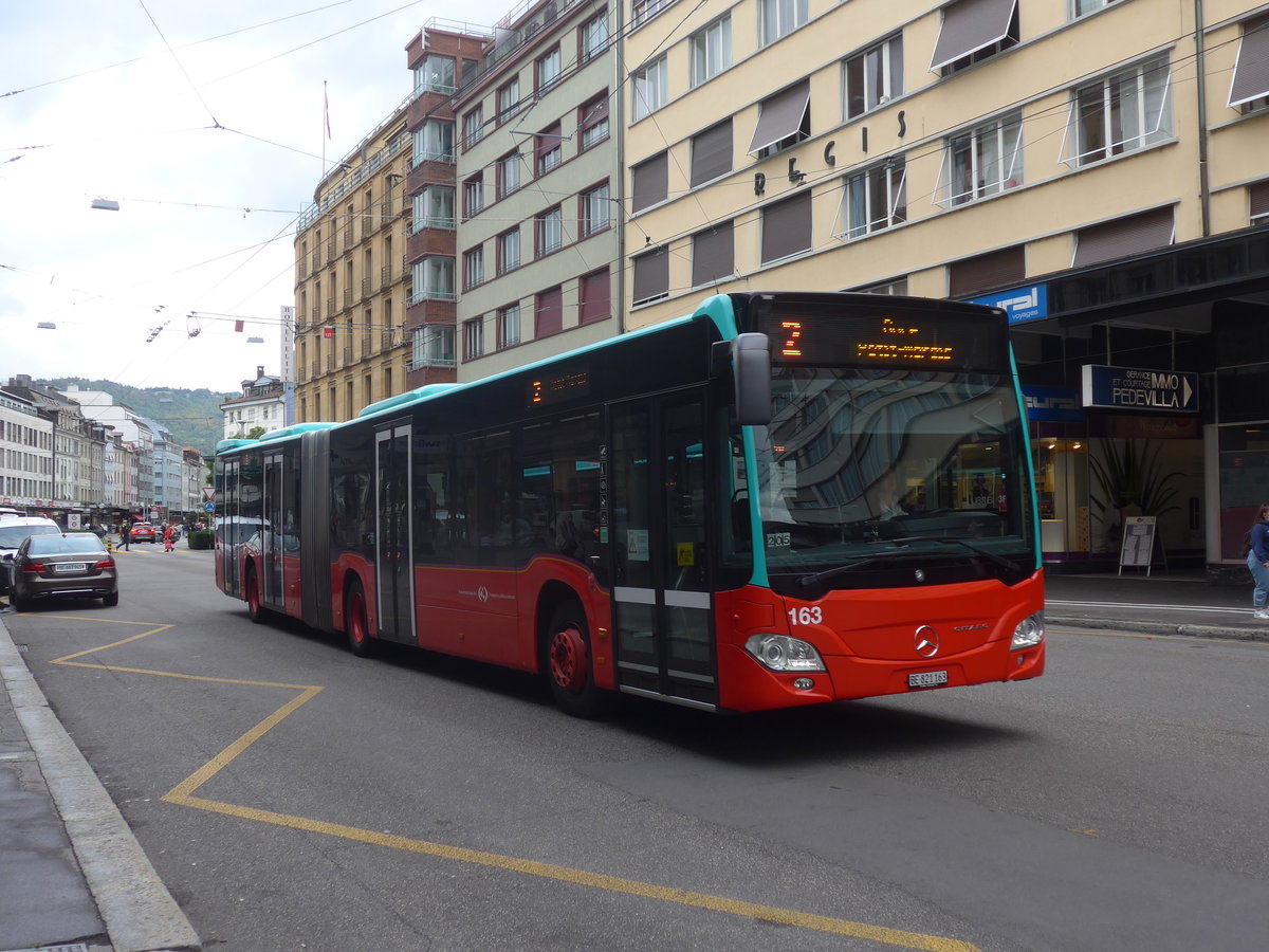 (220'440) - VB Biel - Nr. 163/BE 821'163 - Mercedes am 31. August 2020 beim Bahnhof Biel