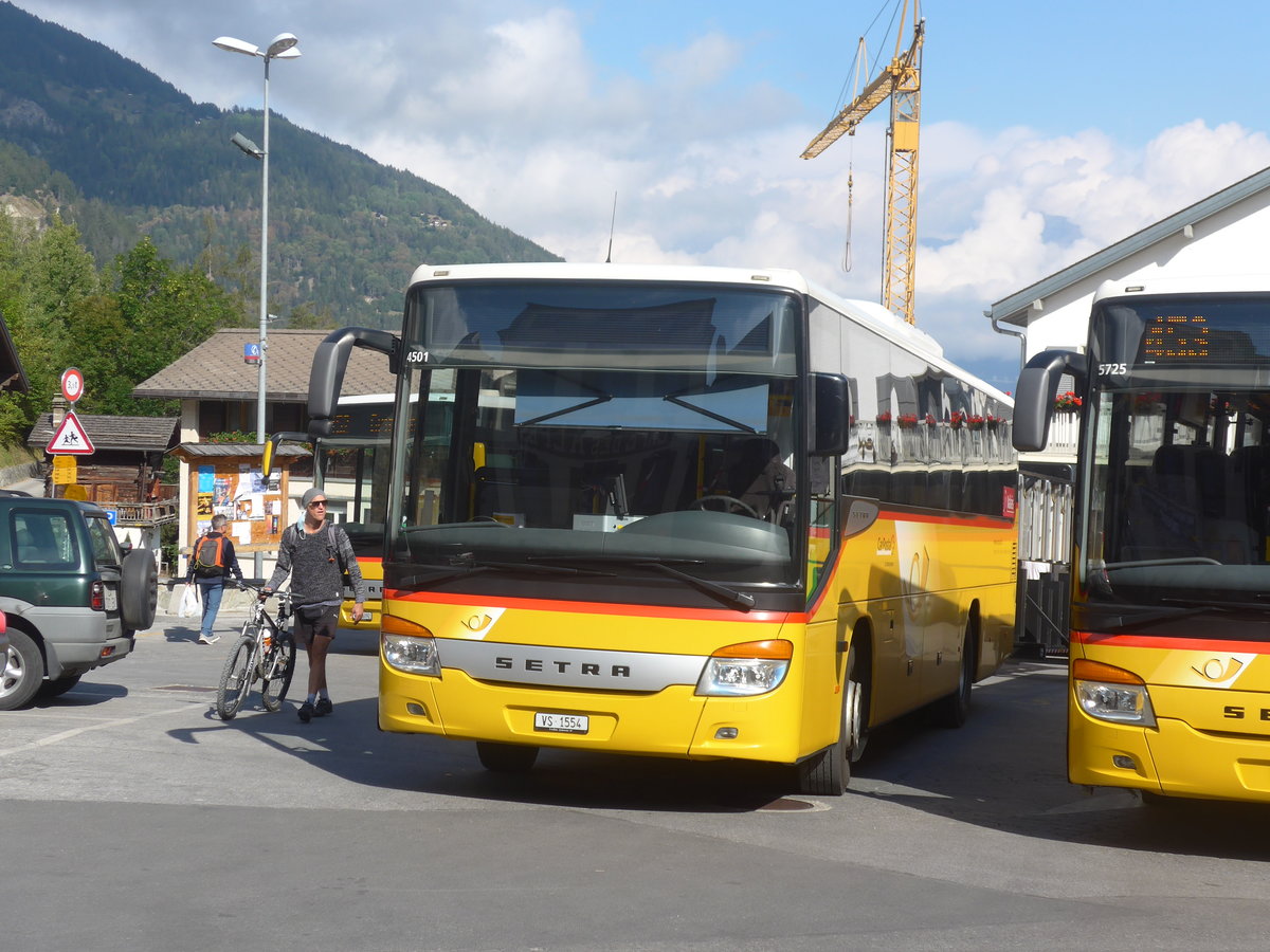 (220'470) - TSAR, Sierre - VS 1554 - Setra (ex Pfammatter, Sierre) am 6. September 2020 in Vissoie, Post