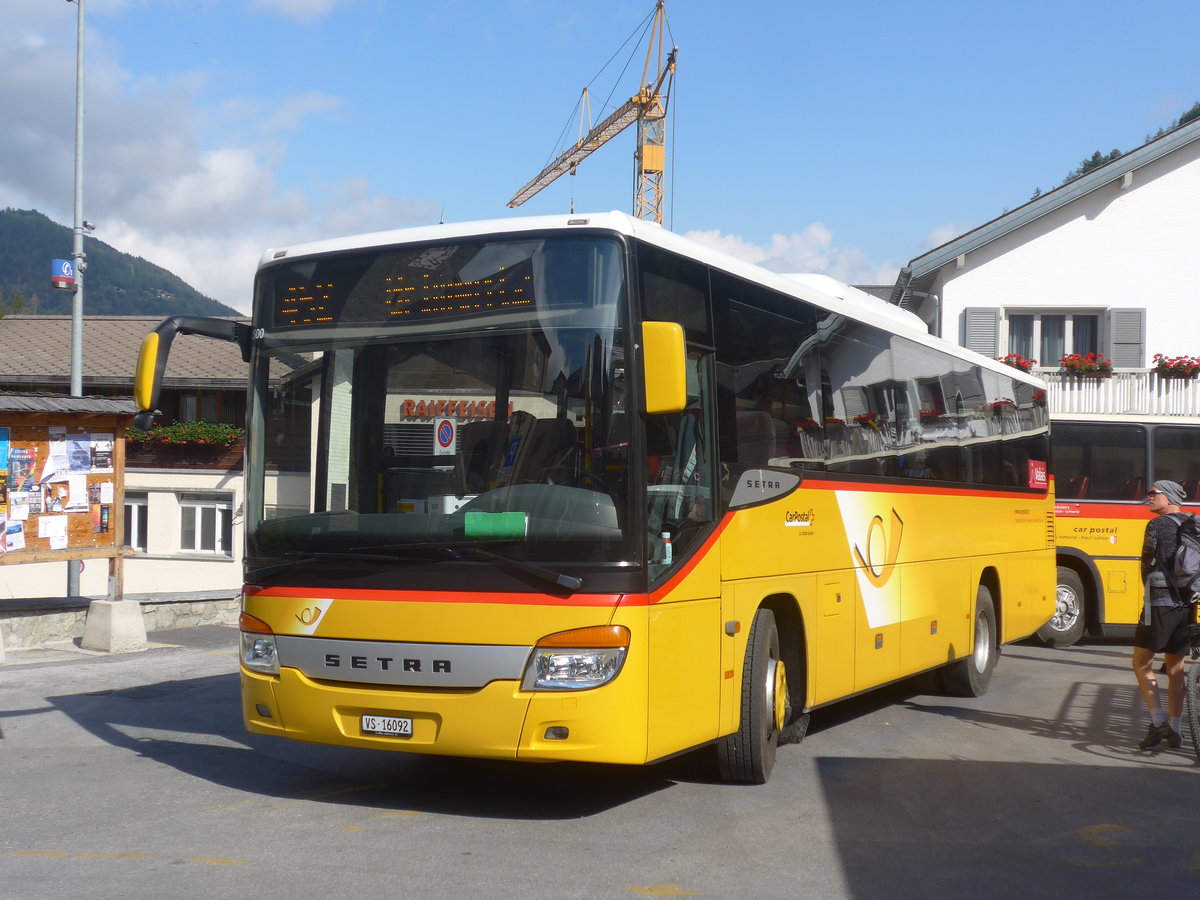 (220'471) - TSAR, Sierre - VS 16'092 - Setra (ex Pfammatter, Sierre) am 6. September 2020 in Vissoie, Post