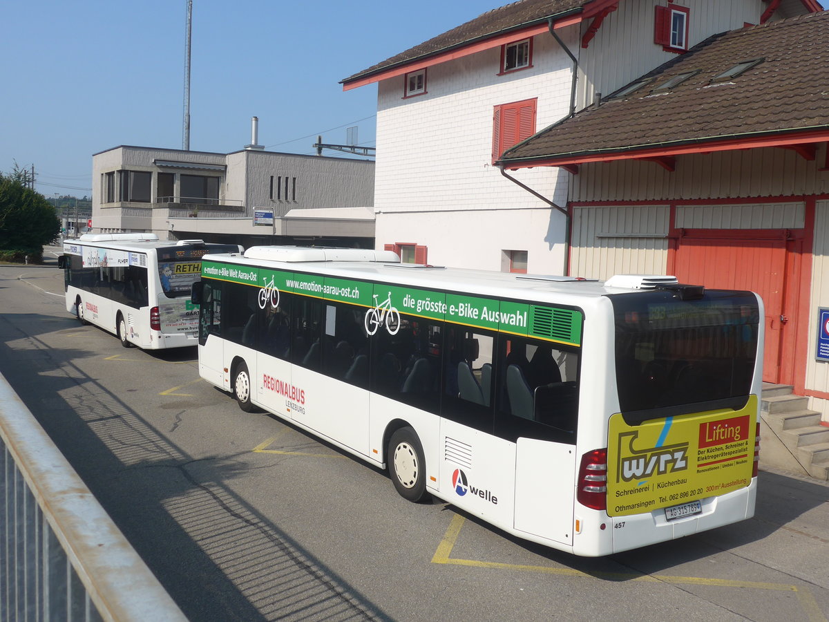 (220'728) - Knecht, Windisch - Nr. 457/AG 315'789 - Mercedes am 13. September 2020 beim Bahnhof Mgenwil