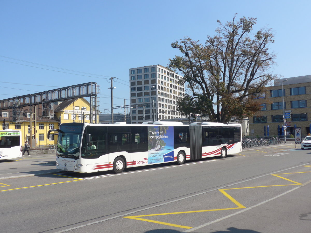 (220'754) - ARAG Ruswil - Nr. 38/LU 4256 - Mercedes am 13. September 2020 beim Bahnhof Lenzburg