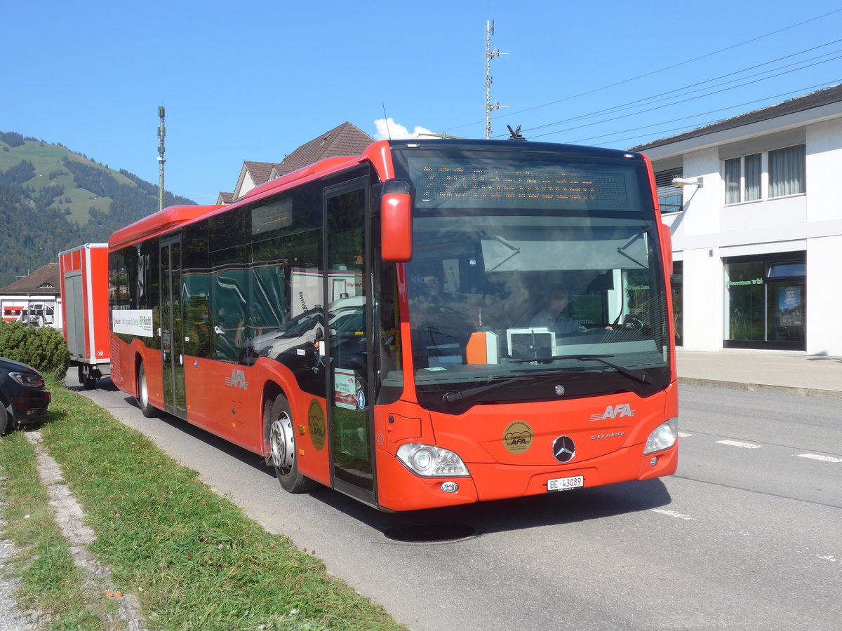 (220'787) - AFA Adelboden - Nr. 28/BE 43'089 - Mercedes am 14. September 2020 beim Bahnhof Frutigen