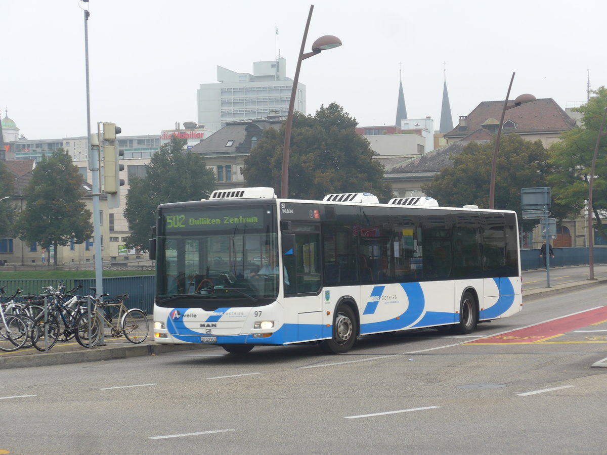 (220'818) - BOGG Wangen b.O. - Nr. 97/SO 129'951 - MAN am 20. September 2020 in Olten, Bahnhofbrcke