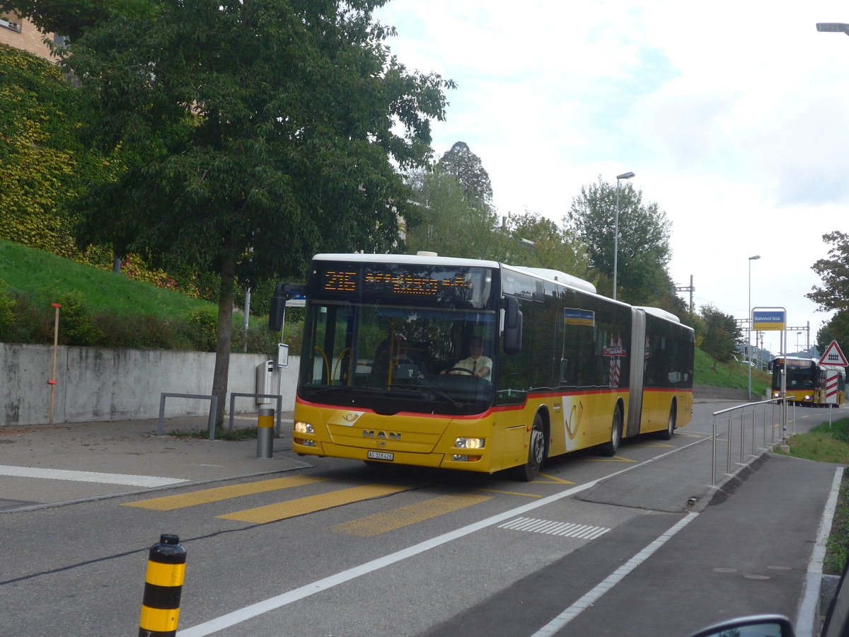 (220'987) - Stutz, Jonen - Nr. 247/AG 328'426 - MAN am 22. September 2020 beim Bahnhof Birmensdorf